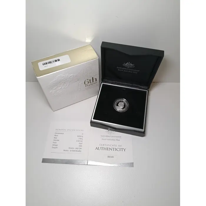 2019 $1 Fine Silver Proof Coin The 6th Portrait 