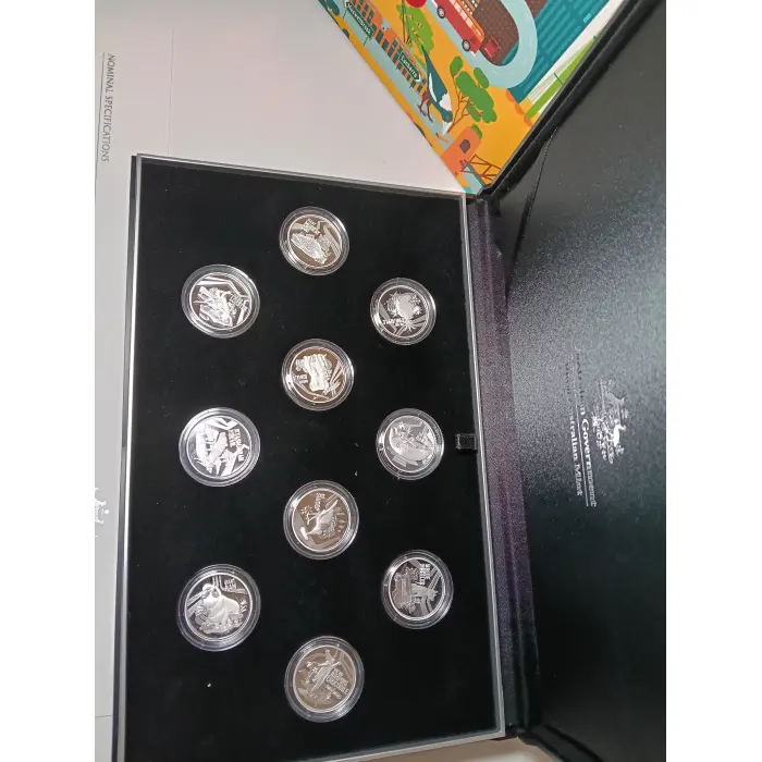 2023 Aussie BIG things Ten-Coin Fine Silver Proof Set, with COA