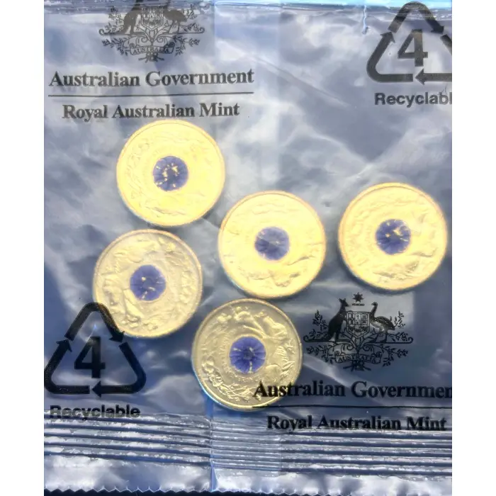 2024 $2 War Animals Purple Poppy RAM Bag of 5 uncirculated coins