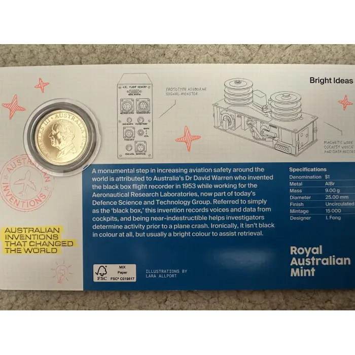 2026 $1 Bright Ideas Coloured Coin Privy Mark