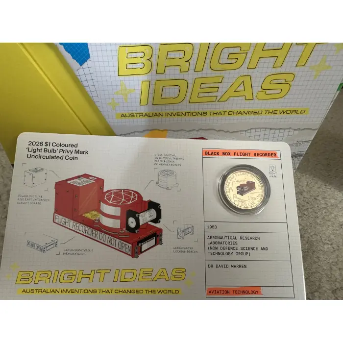 2026 $1 Bright Ideas Coloured Coin Privy Mark