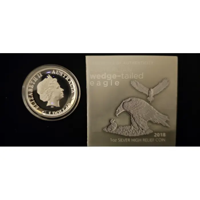 Australian Wedge-tailed Eagle 2018 1oz Silver Proof High Relief Coin