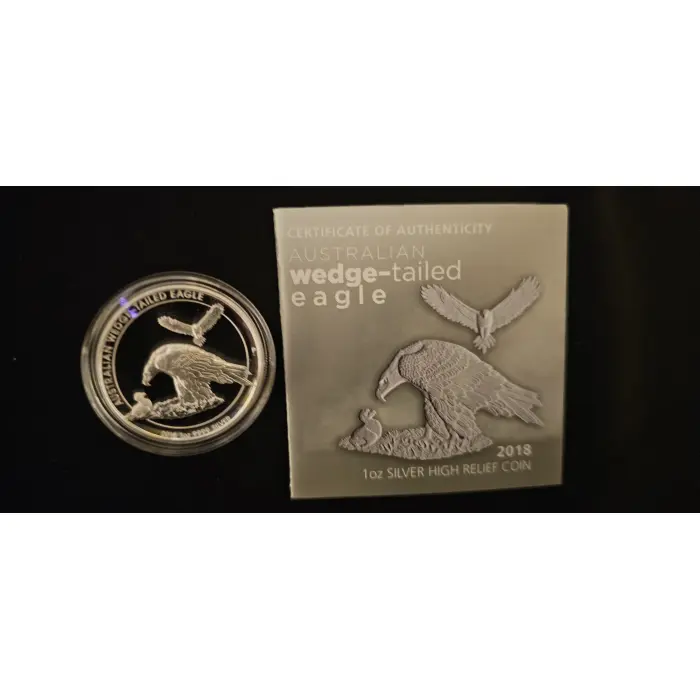 Australian Wedge-tailed Eagle 2018 1oz Silver Proof High Relief Coin