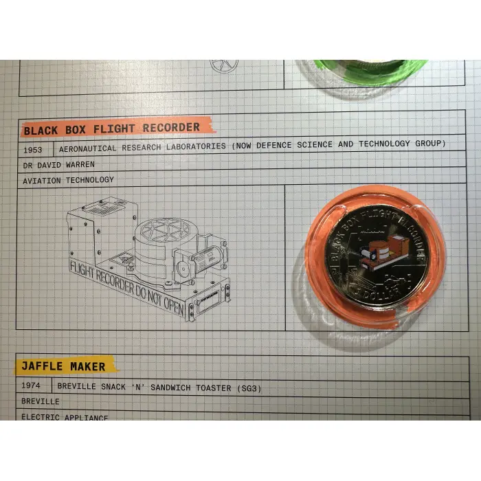 Bright Ideas 5 coin set including coloured coin and 6th till coin. 