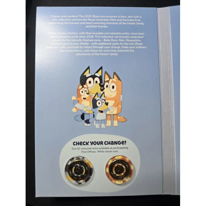2026 Bluey Coin Folder + Unc Till Coin