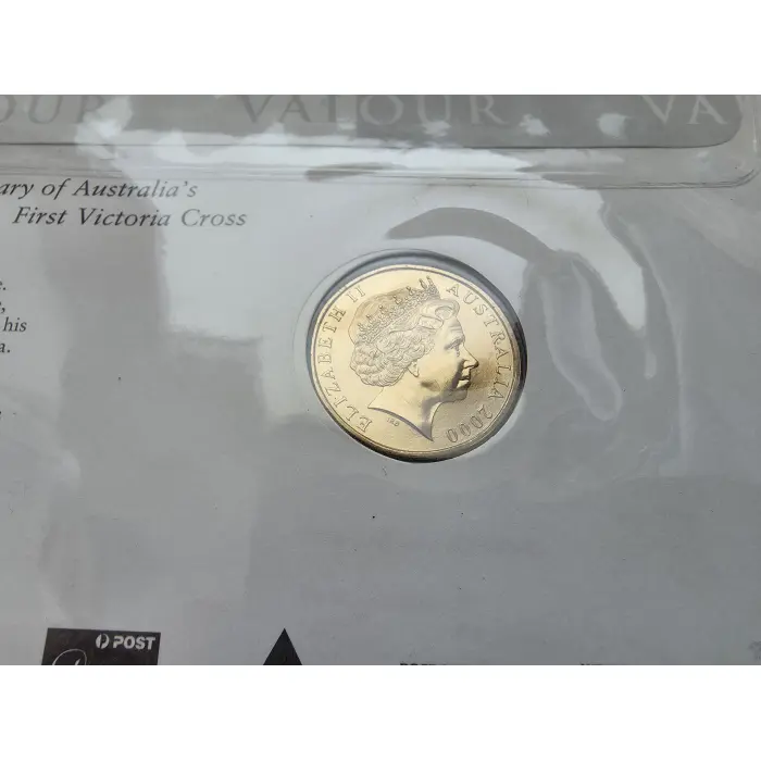2000 For Valour Australia's First Victoria Cross $1 UNC Coin & Stamp Set PNC