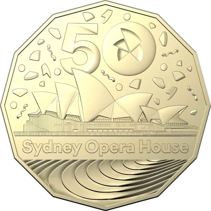 2023 50C SYDNEY OPERA HOUSE 50TH ANNIVERSARY COIN IN CARD