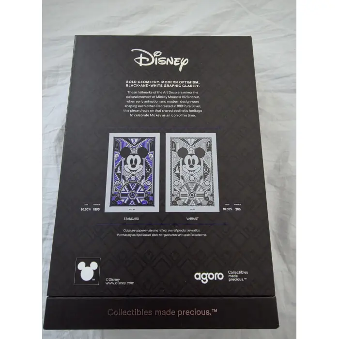 Agoro mickey mouse art deco  5g silver foil