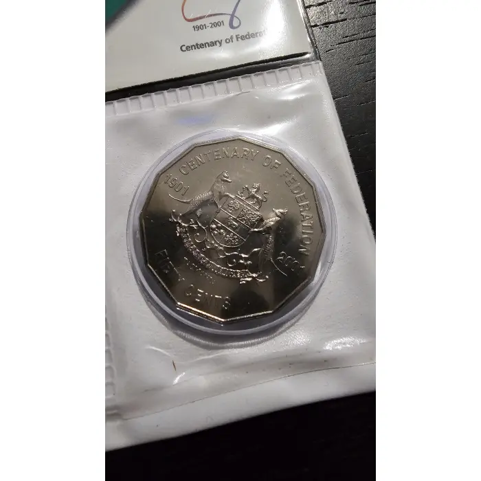 2001 Royal Australian Mint Centenary of Federation 2-Coin Uncirculated Set – Tas
