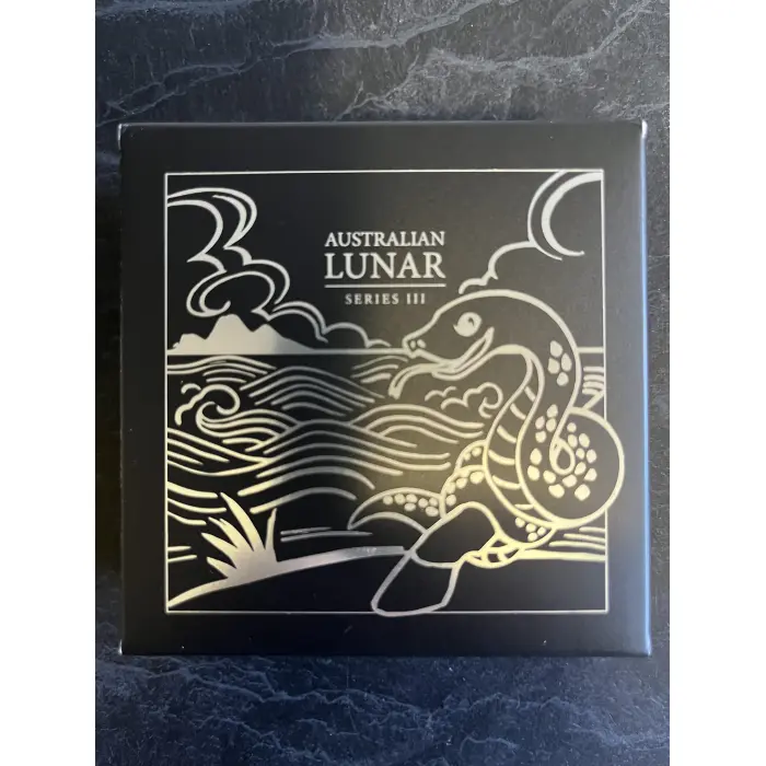 Lunar Series 3 2025 Snake 2oz Silver Antiqued coin