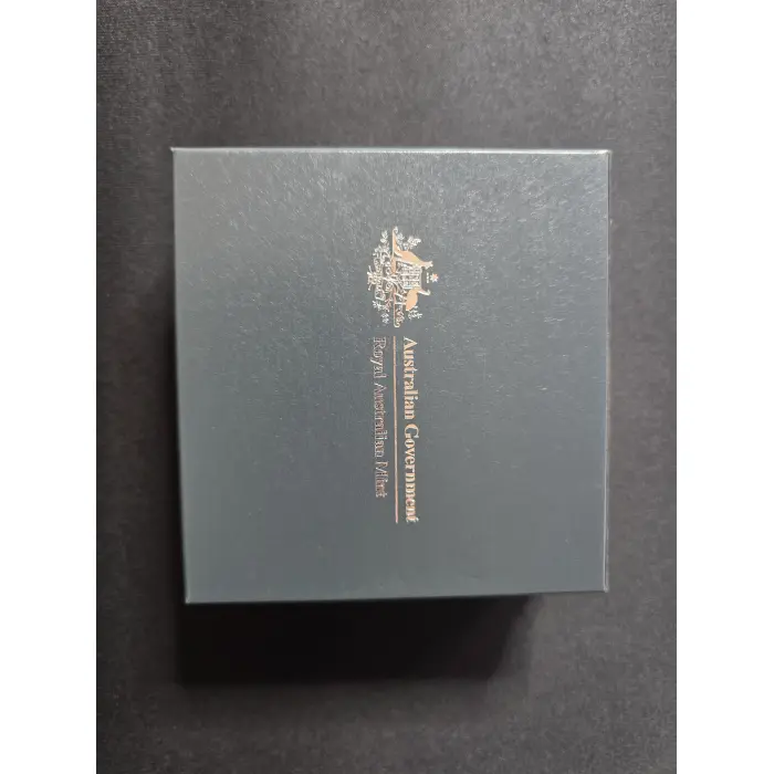 2012 Royal Australian Mint 50c Lunar Year of the Dragon Uncirculated Coin in Map