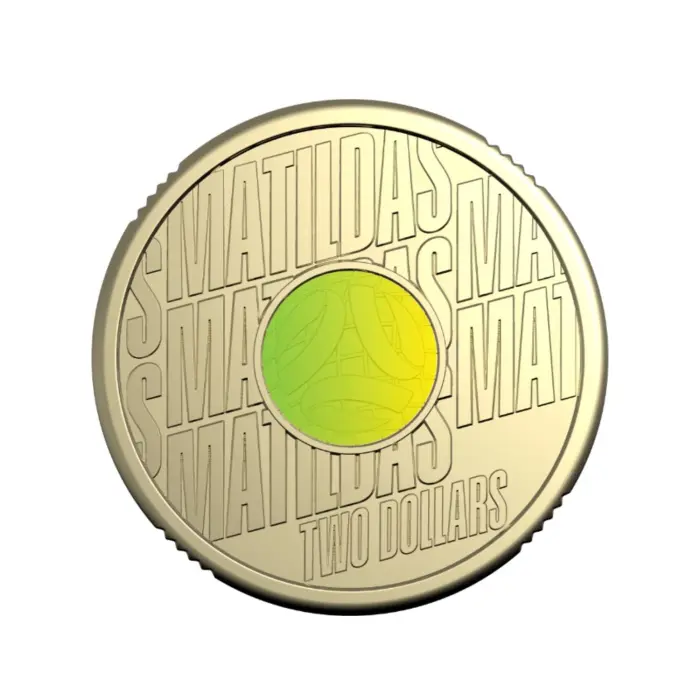 2026 $2 MATILDAS COLOURED UNCIRCULATED COIN IN CARD