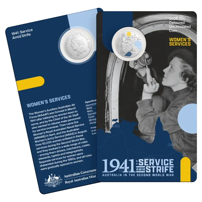 1941: Service Amid Strife - 20c Coin - Women's Services