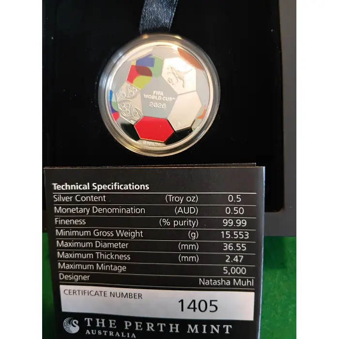 2026 FIFA World Cup 1/2oz Silver Proof Coin 