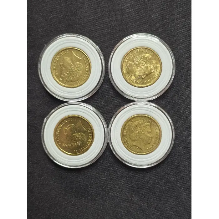 4x 2012 $2 Gold Poppy Remembrance Day Commemorative Coins.