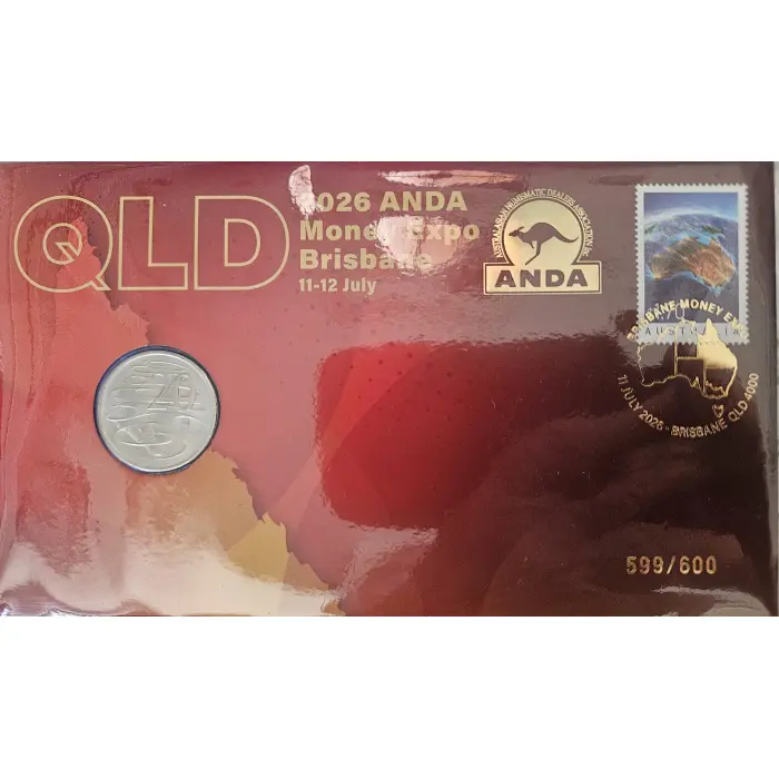 2026 ANDA BRISBANE MONEY EXPO – QLD PRIVY MARK PNC 20c PNC  599/600