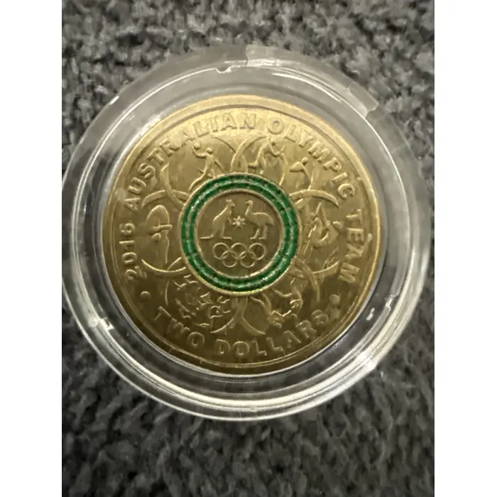 2016  $2 SET OF OLYMPIC COLOURED COIN 