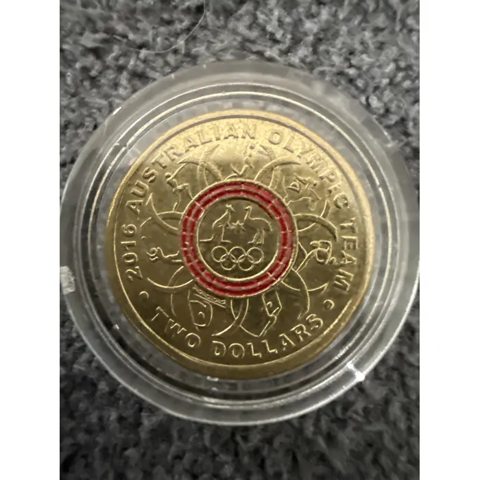 2016  $2 SET OF OLYMPIC COLOURED COIN 
