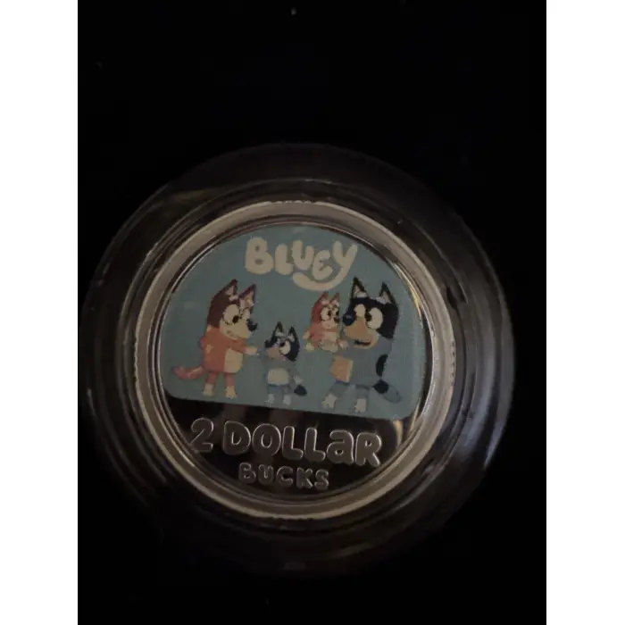 2026 $2 BLUEY COLOURED SILVER PROOF COIN - #07725  of  12000
