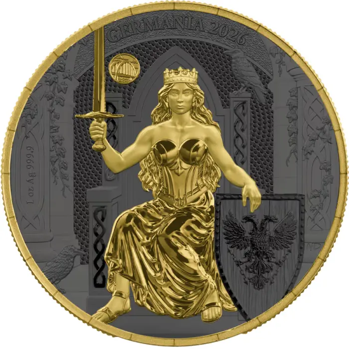 Germania Mint 2026 1oz Silver Gilded Ruthenium ANA Privy Mark Coin