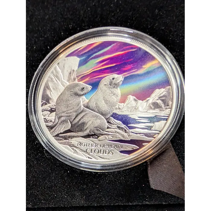 2025 Mother of Pearl Clouds 1oz .coloured silver proof