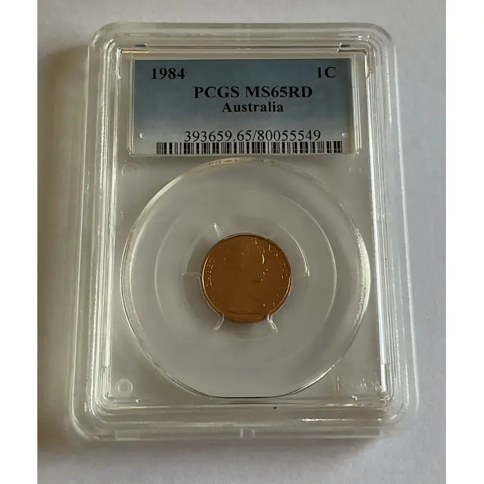 1984 AUSTRALIA ONE CENT COIN -  PCGS MS65RD