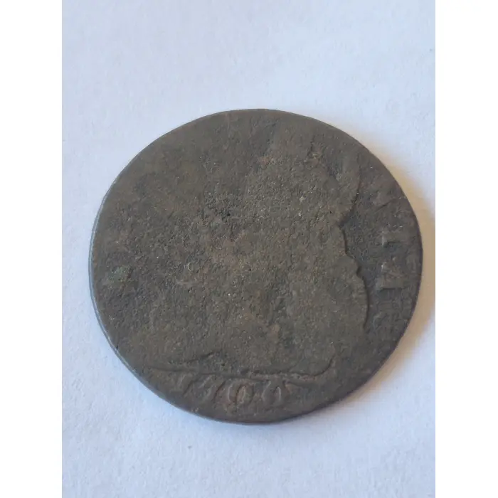 1700 King William III Copper Halfpenny – Antique British Coin