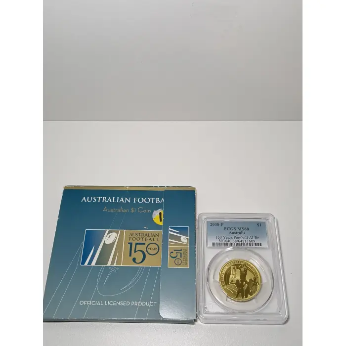 2008-P $1 150 Years Australian Football PCGS MS68