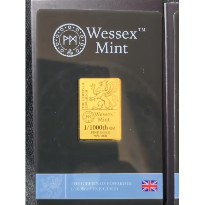 Wessex Mint 1/1000th oz Fine Gold Bar Collection - 6 Pack Bundle Set