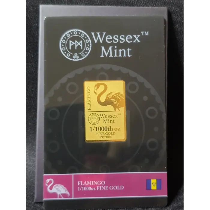 Wessex Mint 1/1000th oz Fine Gold Bar Collection - 6 Pack Bundle Set