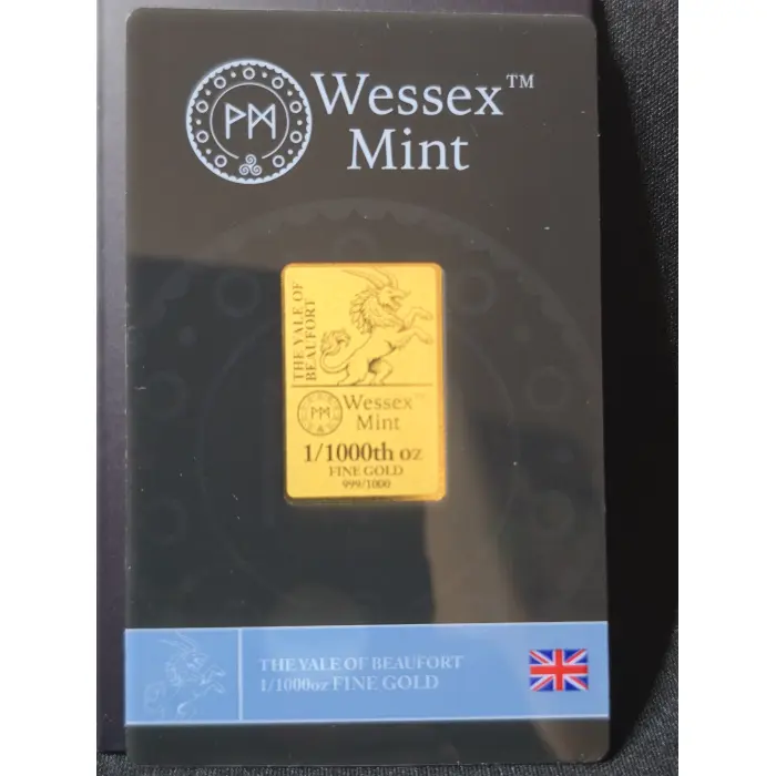 Wessex Mint 1/1000th oz Fine Gold Bar Collection - 6 Pack Bundle Set