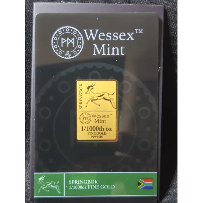 Wessex Mint 1/1000th oz Fine Gold Bar Collection - 6 Pack Bundle Set