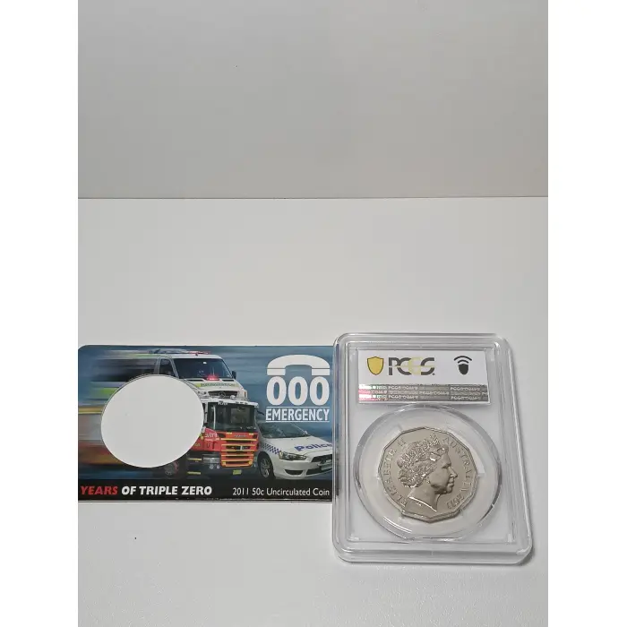 2011  50 Years Triple Zero 50c UNC coin PCGS MS68