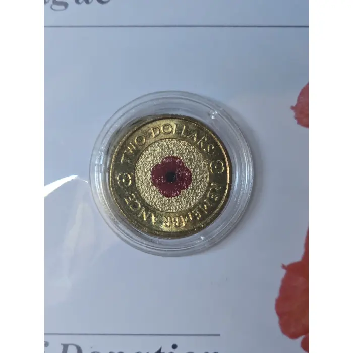 2012 red poppy Lest we Forget in RSL uncerculated 