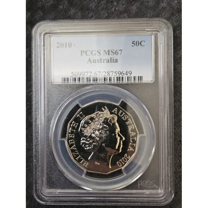 2010 AUSTRALIAN 50C – PCGS MS67 