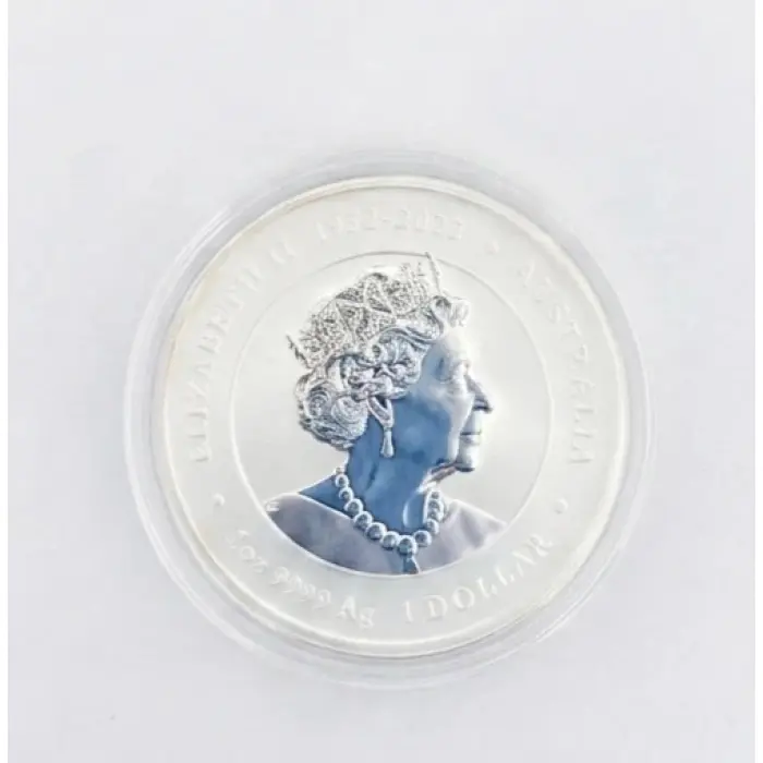 2024 $1 Lunar Year of Dragon Lilac Dragon 1oz Silver Coloured BU Coin In Capsule