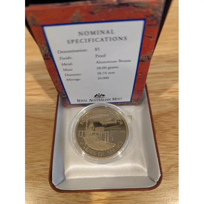 Royal Flying Doctor Service $5.00 Proof Coin 1998