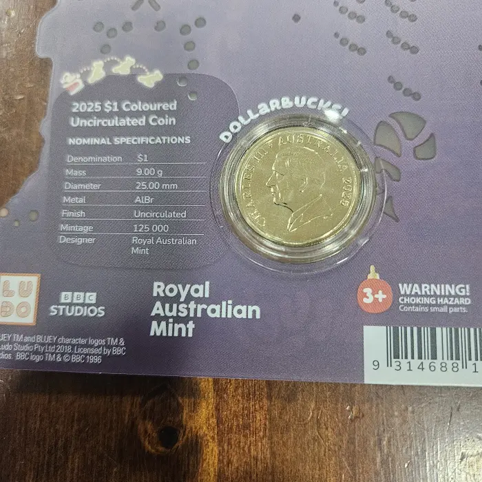 2025 BLUEY CHRISTMAS $1 COIN