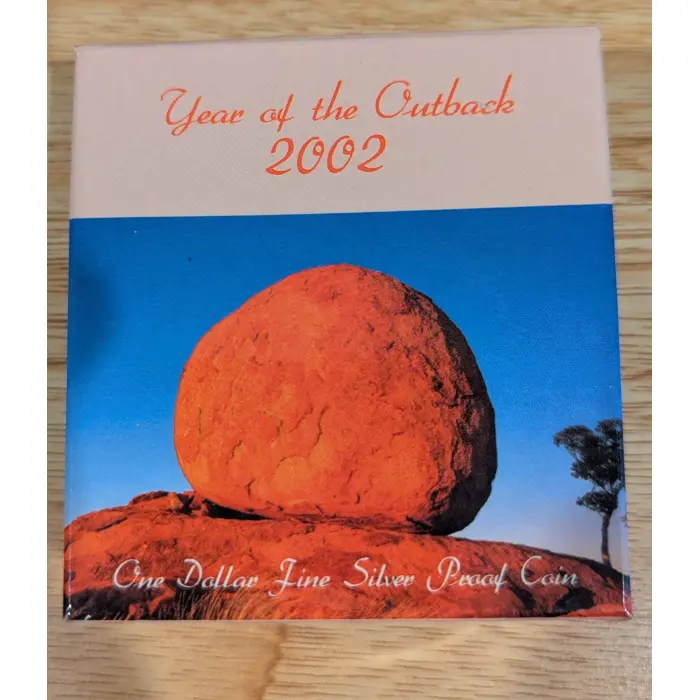 2002 Fine Silver Proof $1.00 Year of Outback