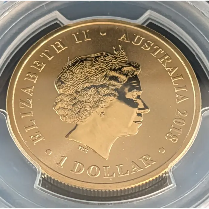 2018-P $1 ANZAC Lest We Forget Red Poppy Colourised TOP POP MS69 #58350219