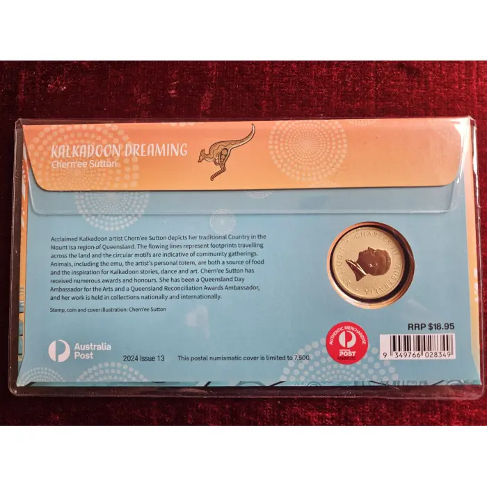 ☀️ 2024 $1 Kalkadoon Dreaming PNC with Perth Mint Coloured Coin Mintage 7,500 