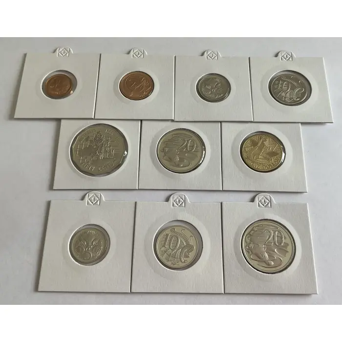 AUSTRALIA LOOSE PROOF COIN  BUNDLE  (1988 - 7 COINS / 2001 - 3 COINS)