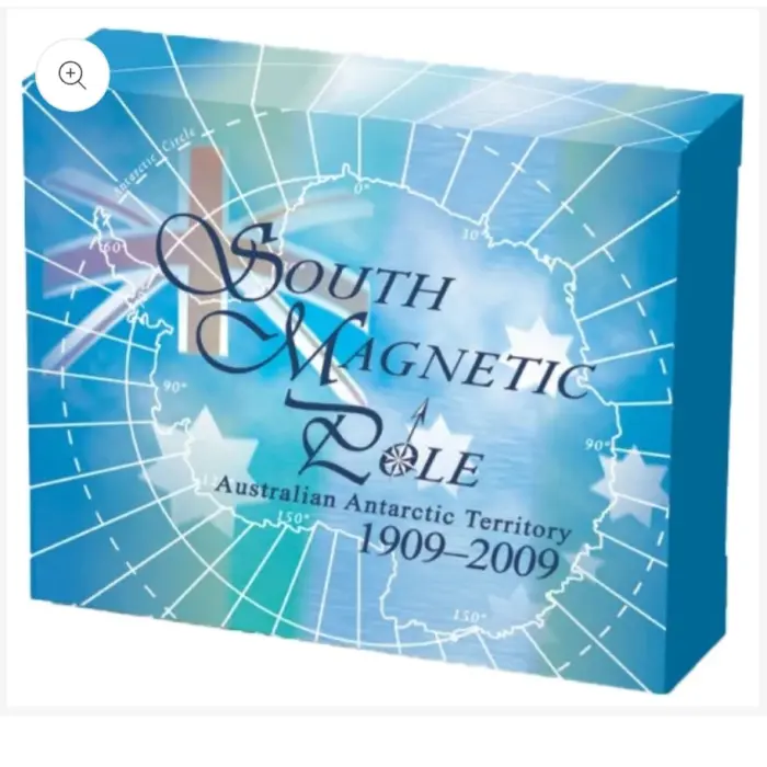 2009 Australian Antarctic Territory South Magnetic Pole 1oz Silver Proof Coin