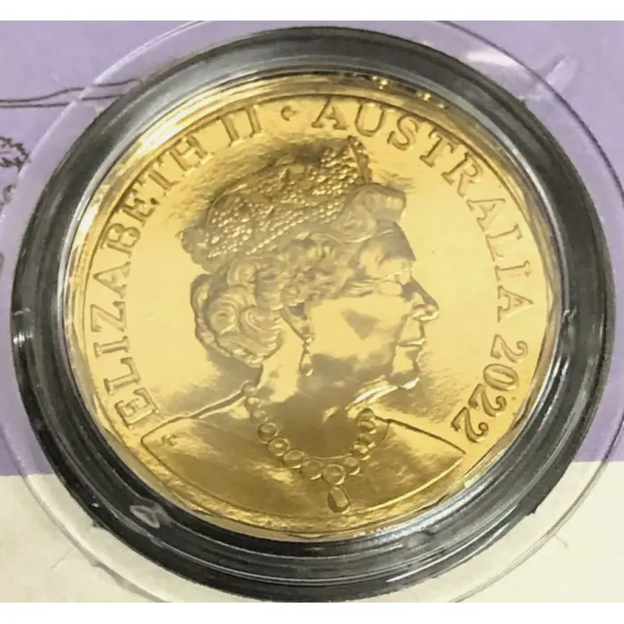 2022 "THE DROVER'S WIFE - Henry Lawson" uncirculated 50 cent spec. coin in card.