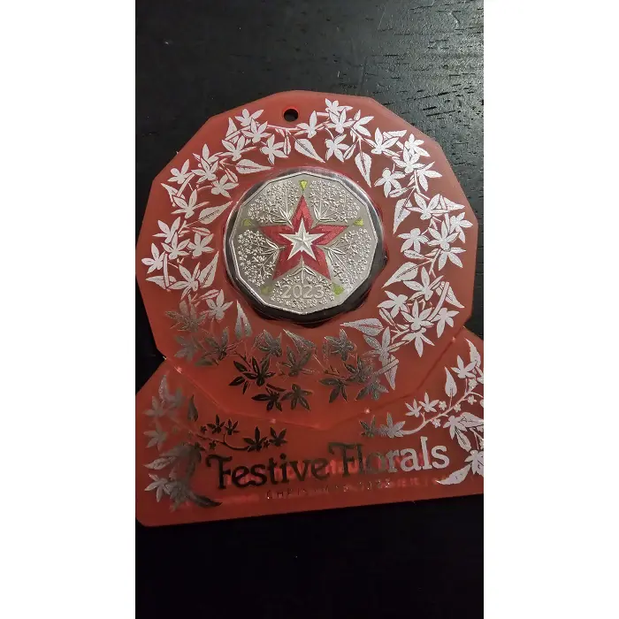 2023 Royal Australian Mint 50c 'Festive Florals' Christmas Decoration 