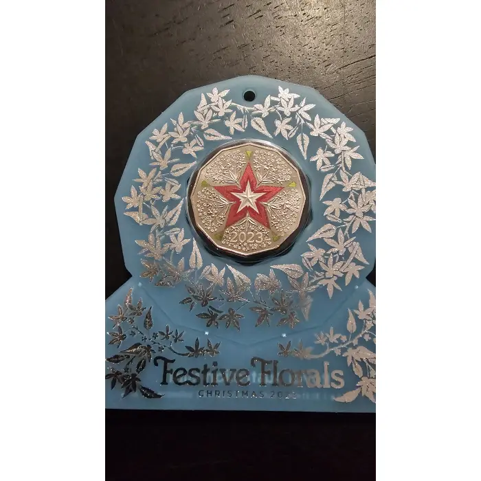 2023 Royal Australian Mint 50c 'Festive Florals' Christmas Decoration 