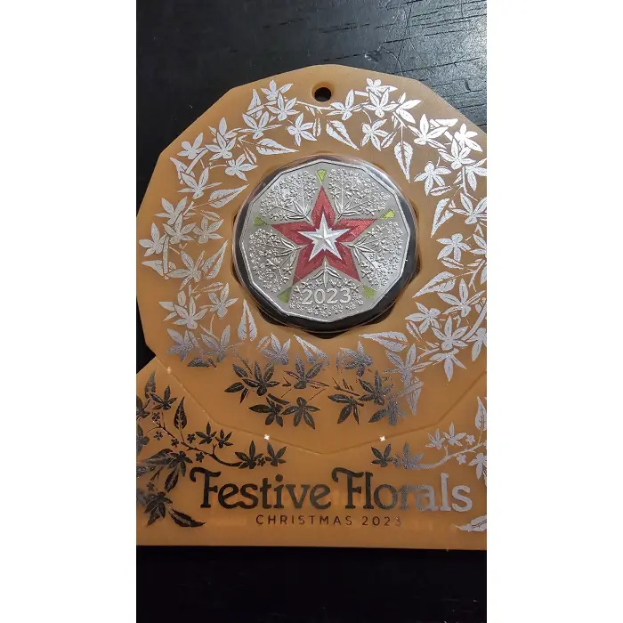 2023 Royal Australian Mint 50c 'Festive Florals' Christmas Decoration 