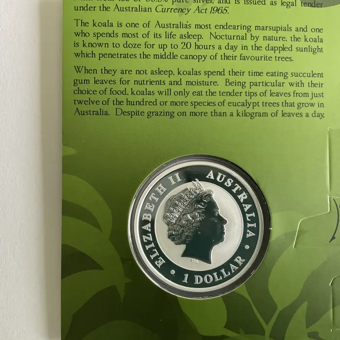 2014 $1 Koala 1oz Silver Coloured UNC Coin - Perth Mint