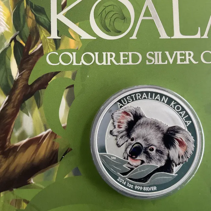 2014 $1 Koala 1oz Silver Coloured UNC Coin - Perth Mint