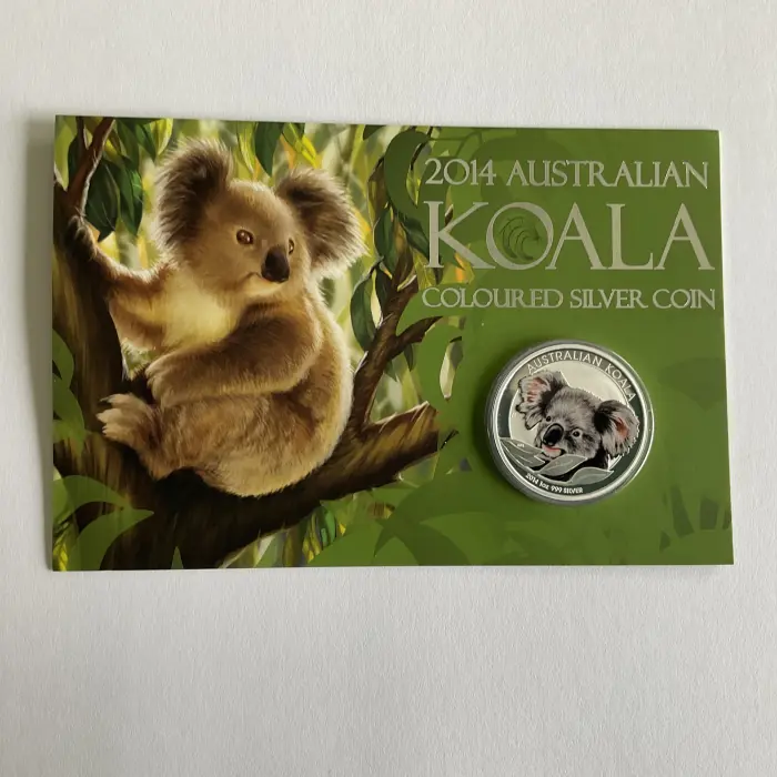 2014 $1 Koala 1oz Silver Coloured UNC Coin - Perth Mint